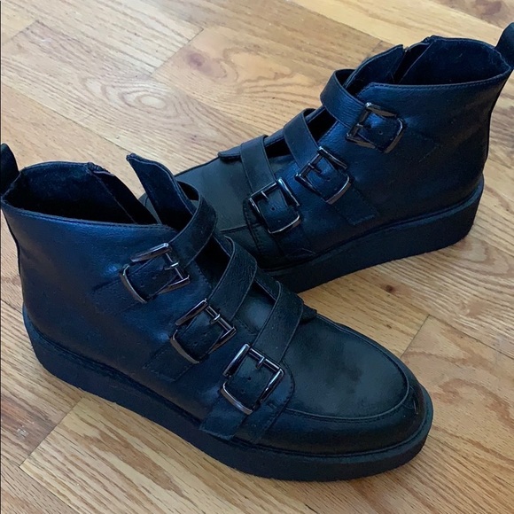 ASOS Design Ahoy chunky buckle ankle boots in BLACK - Picture 6 of 10